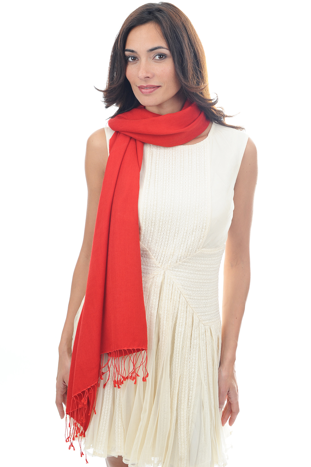Cashmere & Silk accessories platine flashing red 201 cm x 71 cm